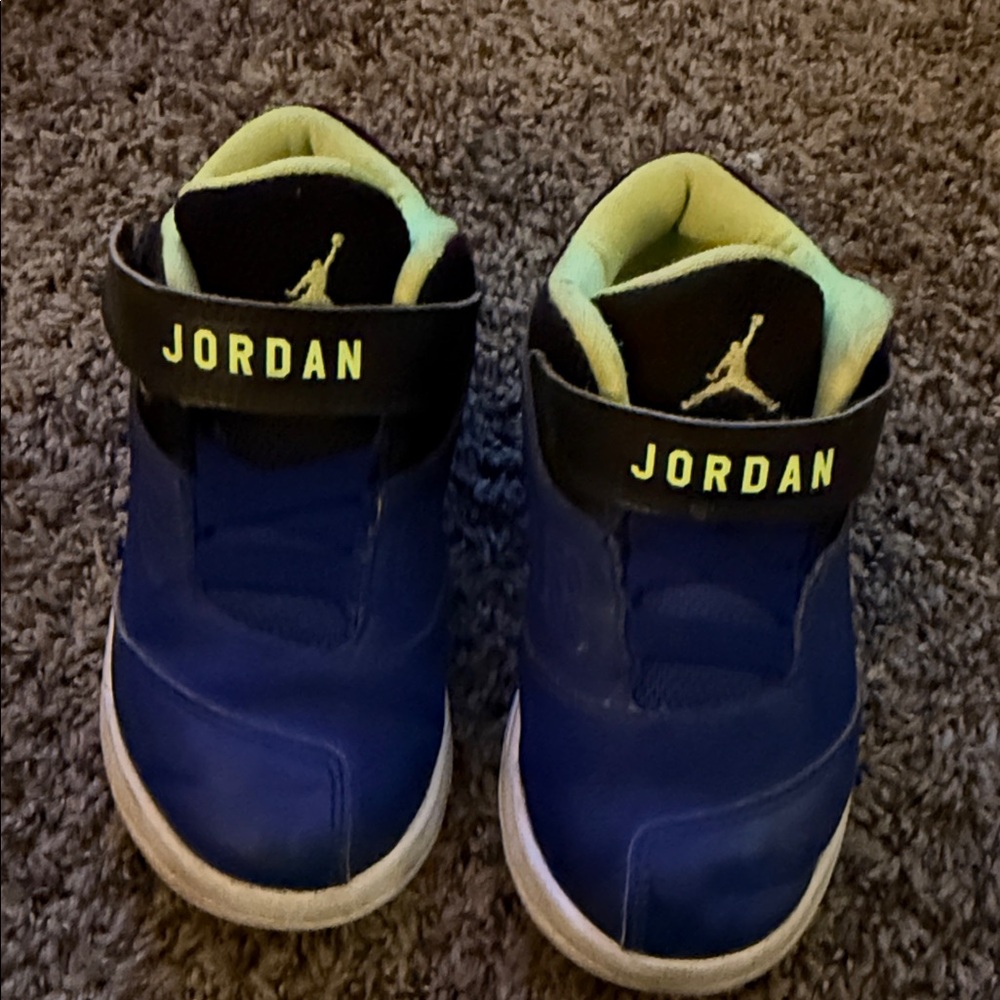Jordan Kids' Navy and Neon Sneakers